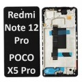 Xiaomi Redmi Note 12 Pro 5G / POCO X5 Pro 5G (2022) LCD touch screen (Original Service Pack) with frame [Black] X-420